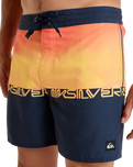 The Quiksilver Mens Everyday Half Jam Boardshorts in Fiery Coral Wordblock
