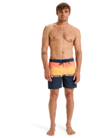 The Quiksilver Mens Everyday Half Jam Boardshorts in Fiery Coral Wordblock