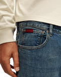 The Quiksilver Mens Straight Denim Jeans in Stone Dirty