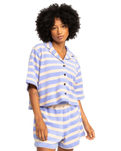 Uni Towel Shorts in Hydrangea Stripe