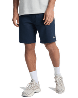 The Quiksilver Mens Basic Fleece Joggers Shorts in Dark Navy