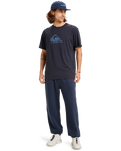 Graphic Joggers in Dark Navy