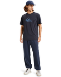 Graphic Joggers in Dark Navy