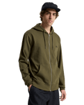 The Quiksilver Mens Basic Zip Hoodie in Grape Leaf