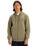The Quiksilver Mens Basic Zip Hoodie in Aloe