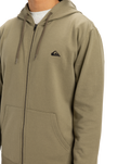 The Quiksilver Mens Basic Zip Hoodie in Aloe