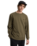 The Quiksilver Mens Basic Sweatshirt in Grape Leaf