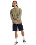 The Quiksilver Mens Basic Crew Sweatshirt in Aloe