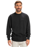 The Quiksilver Mens Salt Water Crew Sweatshirt in Black