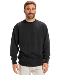 The Quiksilver Mens Salt Water Crew Sweatshirt in Black