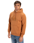 The Quiksilver Mens Comp Logo Hoodie in Bran