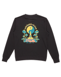 The Quiksilver Mens Graphic Mix Sweatshirt in Black