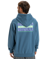 The Quiksilver Mens APOG Heritage Hoodie in Real Teal