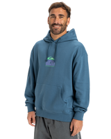 The Quiksilver Mens APOG Heritage Hoodie in Real Teal