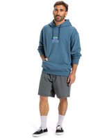 The Quiksilver Mens APOG Heritage Hoodie in Real Teal