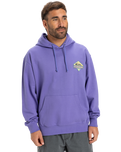 The Quiksilver Mens Apog Heritage Hoodie in Dusted Peri
