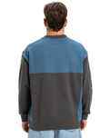 The Quiksilver Mens Global Heat Crew Sweatshirt in Dark Shadow