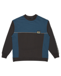 The Quiksilver Mens Global Heat Crew Sweatshirt in Dark Shadow