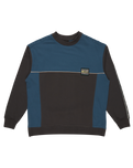 The Quiksilver Mens Global Heat Crew Sweatshirt in Dark Shadow