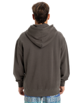 The Quiksilver Mens Global Heat Hoodie in Dark Shadow