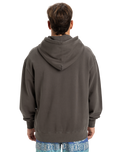 The Quiksilver Mens Global Heat Hoodie in Dark Shadow