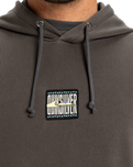 The Quiksilver Mens Global Heat Hoodie in Dark Shadow