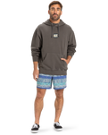 The Quiksilver Mens Global Heat Hoodie in Dark Shadow