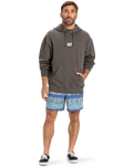 The Quiksilver Mens Global Heat Hoodie in Dark Shadow