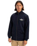 The Quiksilver Mens Simple Surf Full Zip Sweatshirt in Dark Navy
