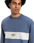 The Quiksilver Mens Mercury Devil Crew Sweatshirt in Vintage Indigo