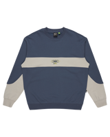 The Quiksilver Mens Mercury Devil Crew Sweatshirt in Vintage Indigo