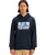 The Quiksilver Mens Retro Fade Hoodie in Dark Navy