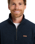 Keller 1/4 Zip Fleece in Dark Navy Heather