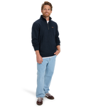 Keller 1/4 Zip Fleece in Dark Navy Heather