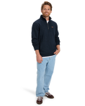 Keller 1/4 Zip Fleece in Dark Navy Heather