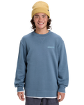 The Quiksilver Mens Salt Water Graphic Sweatshirt in China Blue