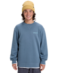 The Quiksilver Mens Salt Water Graphic Sweatshirt in China Blue