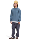 The Quiksilver Mens Salt Water Graphic Sweatshirt in China Blue