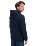 The Quiksilver Mens Chest Logo Zip Hoodie in Dark Navy