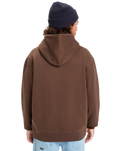 The Quiksilver Mens Salt Water Hoodie in Chocolate Brown