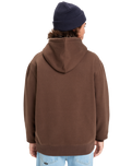 The Quiksilver Mens Salt Water Hoodie in Chocolate Brown