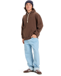The Quiksilver Mens Salt Water Hoodie in Chocolate Brown