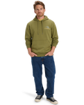 The Quiksilver Mens Light Waves Hoodie in Loden Green