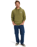 The Quiksilver Mens Light Waves Hoodie in Loden Green