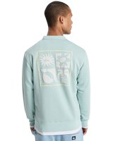 The Quiksilver Mens Salt Water Graphic Sweatshirt in Blue Haze