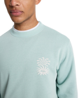 The Quiksilver Mens Salt Water Graphic Sweatshirt in Blue Haze