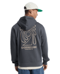 Salt Water Graphic Hoodie in Iron Gate