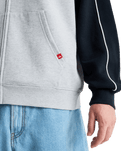 Operator Zip Hoodie in Light Grey Heather
