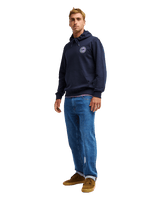 The Quiksilver Mens Duality Hoodie in Dark Navy