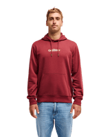 The Quiksilver Mens Fineline Hoodie in Oxblood Red